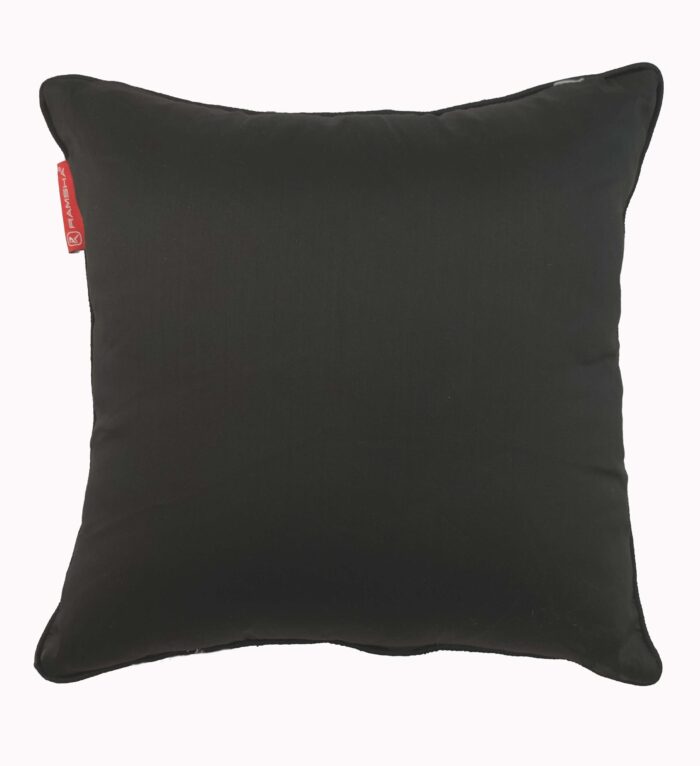 ⁦Black Polyester Sparkling Sequin Cushion Cover for Window Seat and Cafe - CS 019 (40x40cm)⁩ - الصورة ⁦2⁩