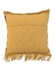 Yellow Color Cotton Macrame Cushion with Fringes for Couch, Window Seat - CS 036 (45x45cm) - Image 2