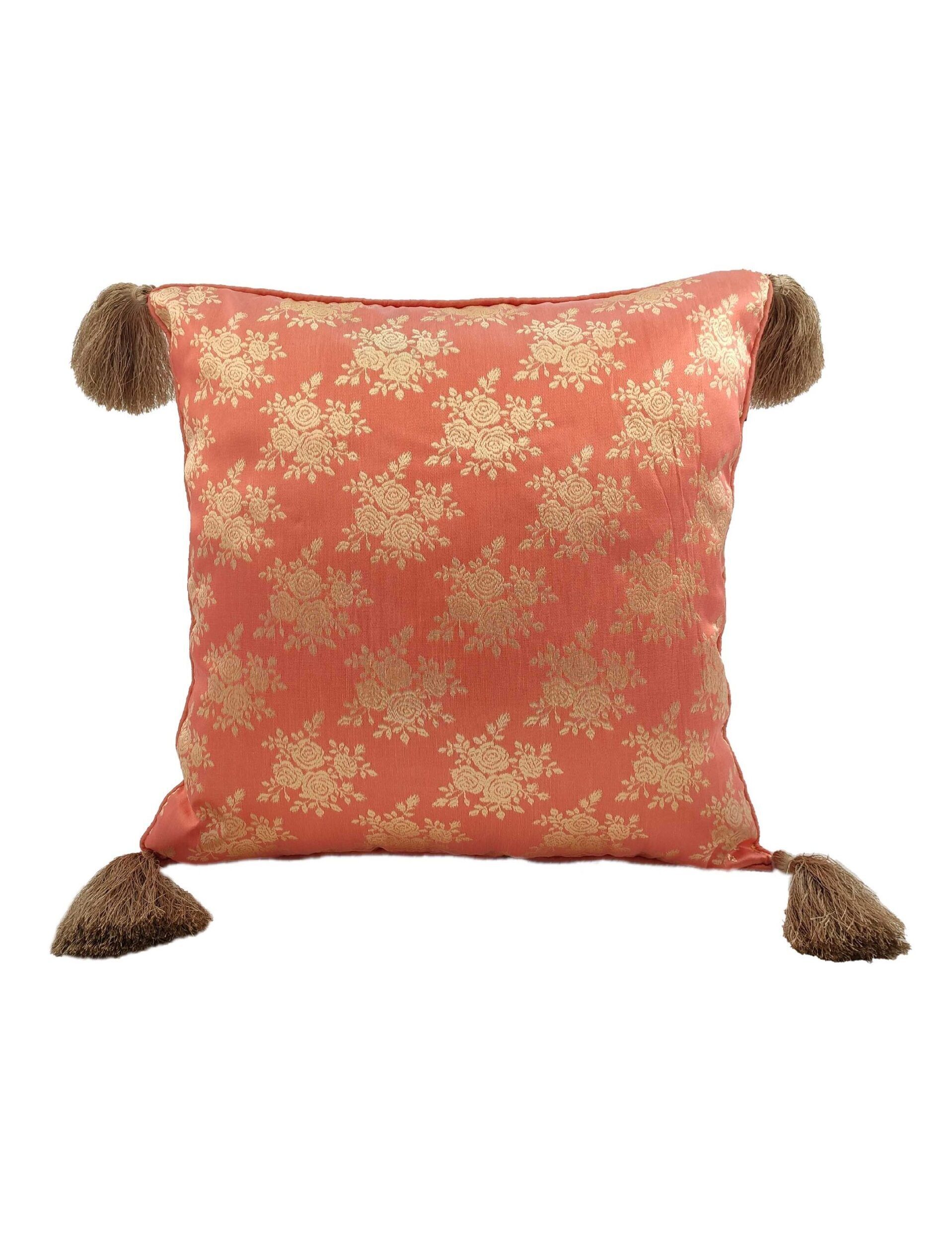IMG_20211123_121633-scaled-1-1917x2500-1.jpg Light Pink Polyester Cushion Cover with Tassels for Bed, Couch, and Sofa - CS 043 (40x40cm) - Image 1