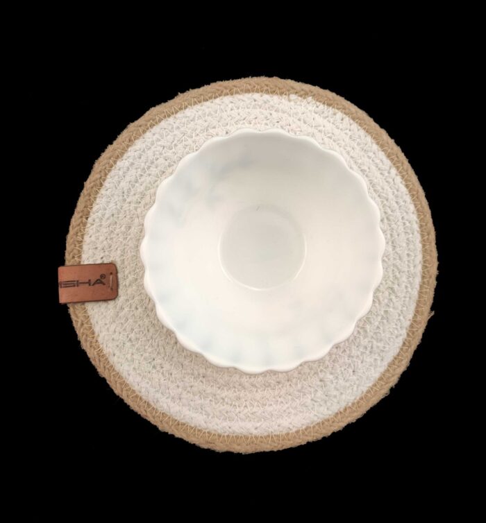 Natural and White Color Decor Placemat PM 013 - Image 2