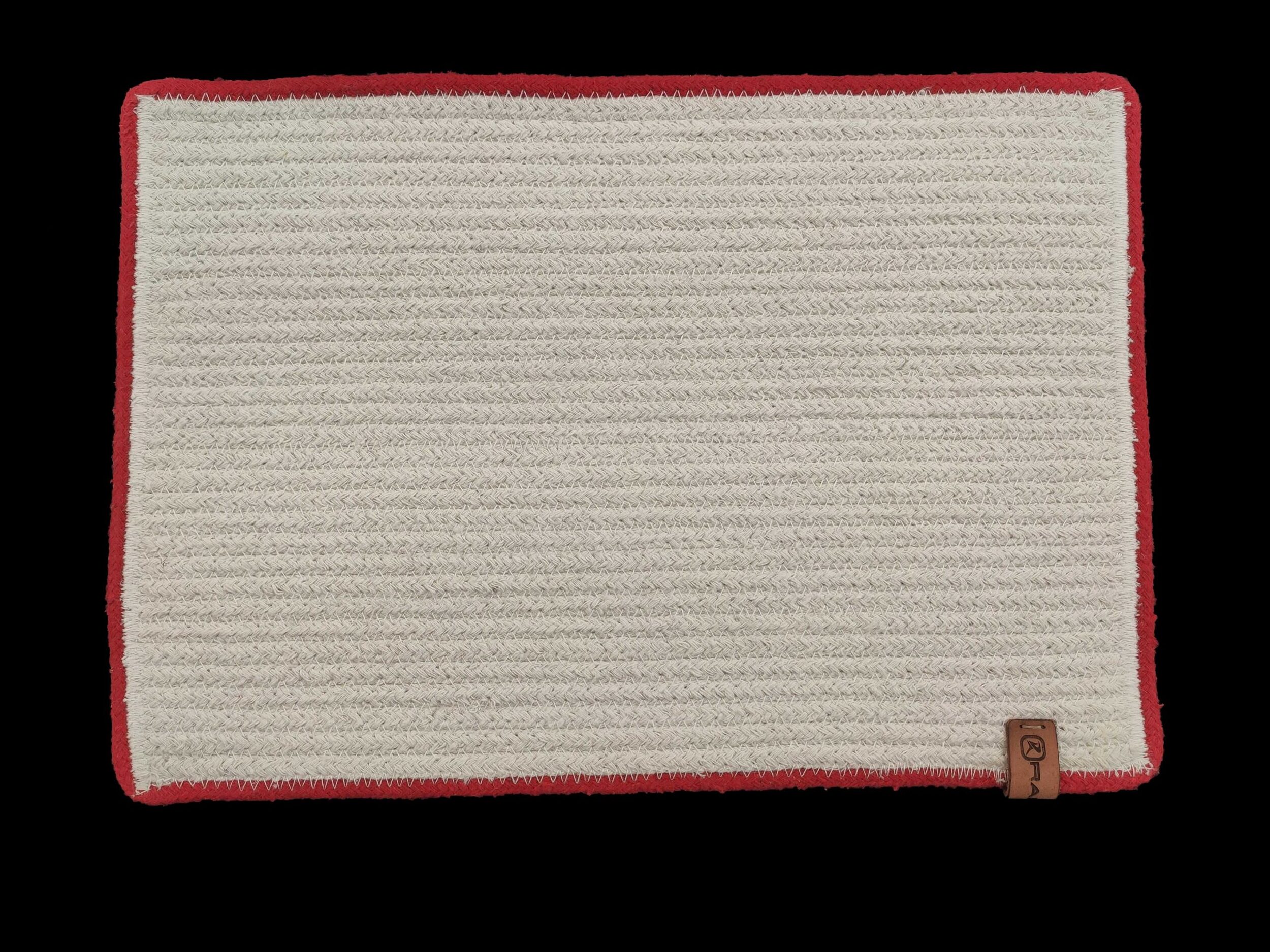IMG_20211130_185759-scaled-1.jpg Red and White Cotton Placemat - PM 015 (30x44cm) - Image 4