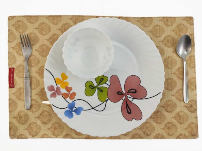 Natural and Gold Polyester Decor Placemat - PM 024 (30x44cm) - Image 5