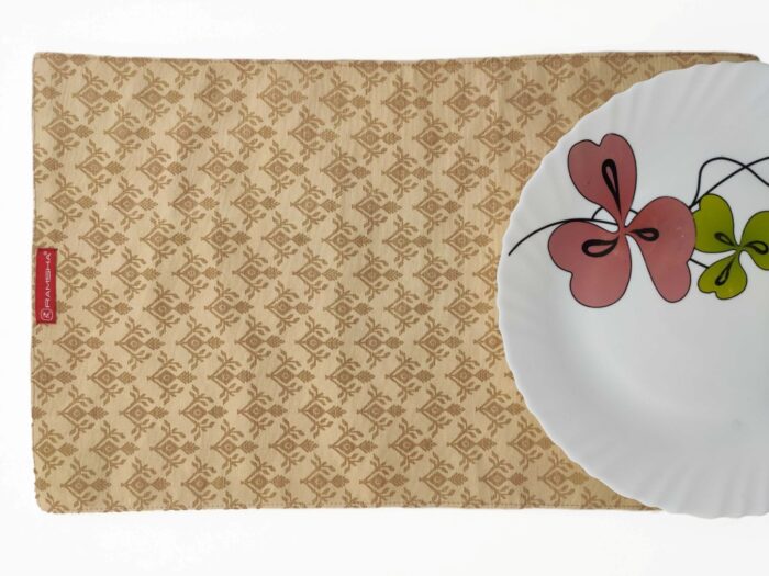 Natural and Gold Polyester Placemat - PM 023 (30x44cm) - Image 3