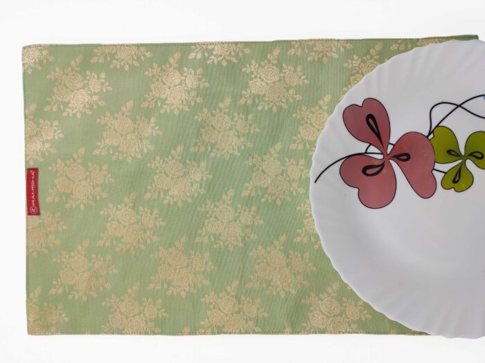 ⁦Green and Gold Decor Placemat - PM 021 (30x44cm)⁩ - الصورة ⁦4⁩