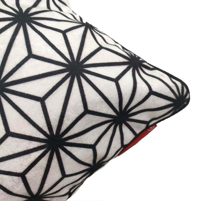 White and Black Polyester Cushion Cover for Living Room, Floor, and Sofa - CS 073 (45x45cm) - Image 4