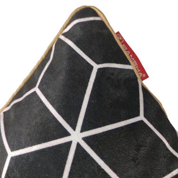 Black and White Polyester Cushion Cover for Living Room, Floor, and Sofa - CS 072 (45x45cm) - Image 4