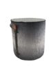 Black and White Color Polyester Velvet Pouf for Drawing Room - PF 026 (40x40x40cm)