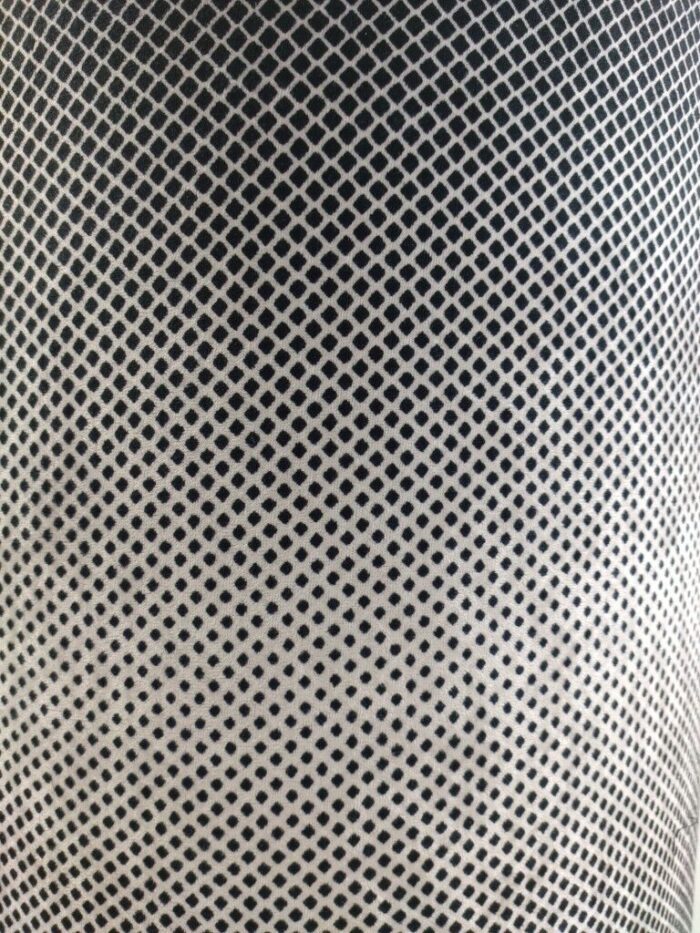 Black and White Color Polyester Velvet Pouf for Drawing Room - PF 026 (40x40x40cm) - Image 5