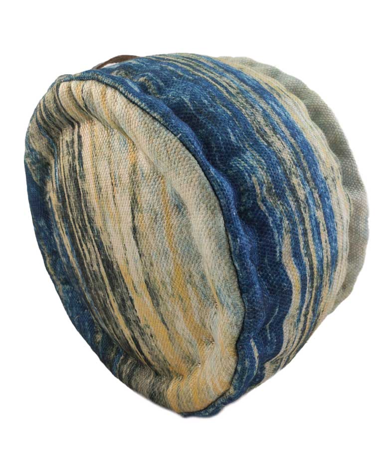 IMG_20220105_163843-1-1.jpg Living Room Polyester Pouf with Leather Handle - PF 035 (50x50x30cm) - الصورة 2