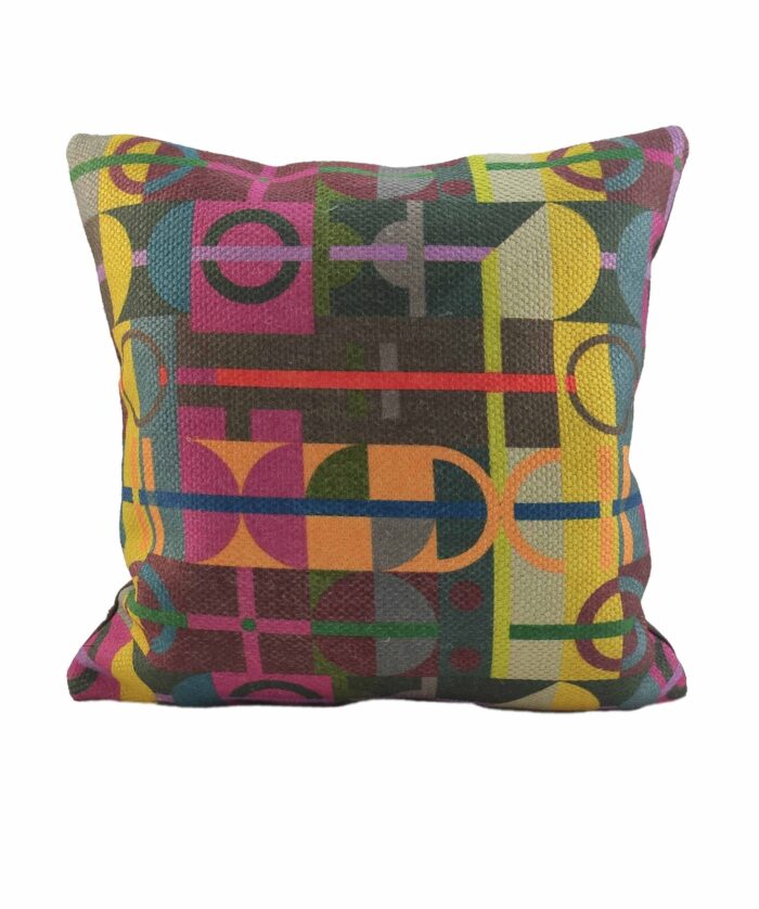⁦Multi-Color Polyester Cushion Cover for Living Room, Floor, and Sofa - CS 070 (45x45cm)⁩ - الصورة ⁦1⁩