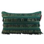Dark Green Shiny & Sparkling Polyester Cushion Cover with Filler for Party and Playroom - CS 076 (30x50cm)