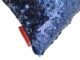 Dark Blue Shiny & Sparkling Polyester Cushion Cover with Filler for Floor, Bed, and Couch - CS 078 (30x50cm) - الصورة 4