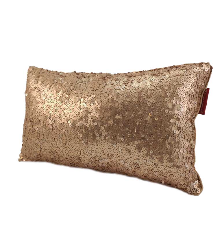 IMG_20220112_154232-1-3.jpg Beige Shiny & Sparkling Polyester Cushion Cover with Filler for Floor, Bed, and Couch - CS 077 (30x50cm) - الصورة 2