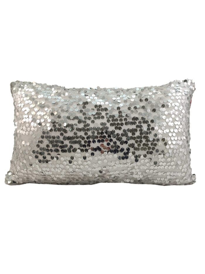 Natural & White Color Sequence Polyester Cushion with Filler for Floor, Bed, Couch - CS 087 (30x50cm) - Image 1