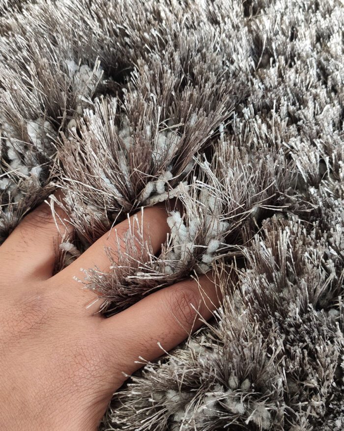 ⁦Shaggy Grey Color Doormat for Entry - MPV 05 (50x80cm)⁩ - الصورة ⁦3⁩