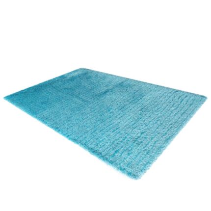 Aqua color shaggy rug MPV 02 for drawing room decor, 170x240cm, soft and stylish by Ramsha Home.