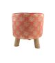 Pink & Gold Color Floor Pouf for Living Room - PF 021 (40x40x40cm) - الصورة 2