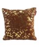 Tan & Gold Color Handmade Leather Cushion with Filler - CS 092 (45x45cm)