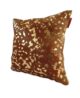 Tan & Gold Color Handmade Leather Cushion with Filler - CS 092 (45x45cm) - الصورة 2