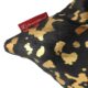 Black & Gold Color Handmade Leather Cushion with Filler - CS 092 (45x45cm) - Image 3