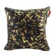 Black & Gold Color Handmade Leather Cushion with Filler - CS 092 (45x45cm)