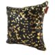 Black & Gold Color Handmade Leather Cushion with Filler - CS 092 (45x45cm) - Image 2