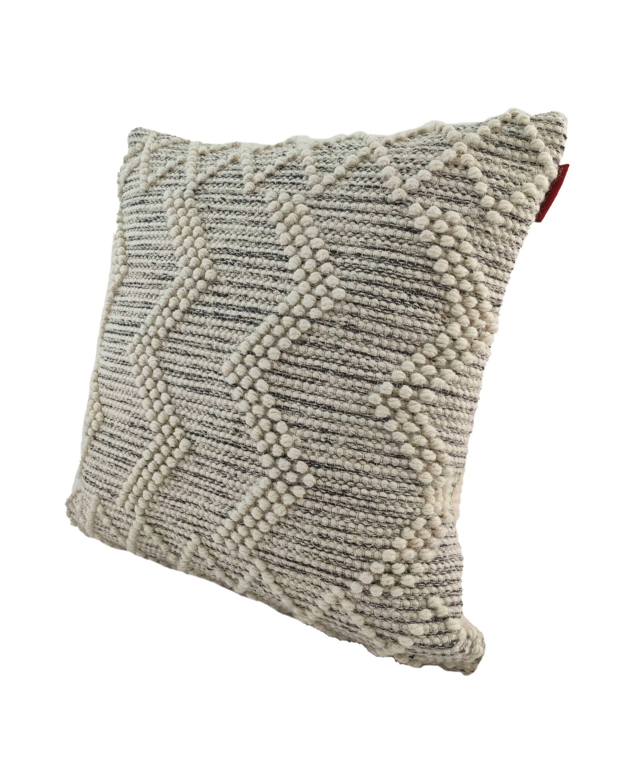 IMG_20220124_173400-scaled-2.jpg Natural & Black Color Handmade Cotton-Wool Cushion - CS 046 (60x60cm) - Image 2