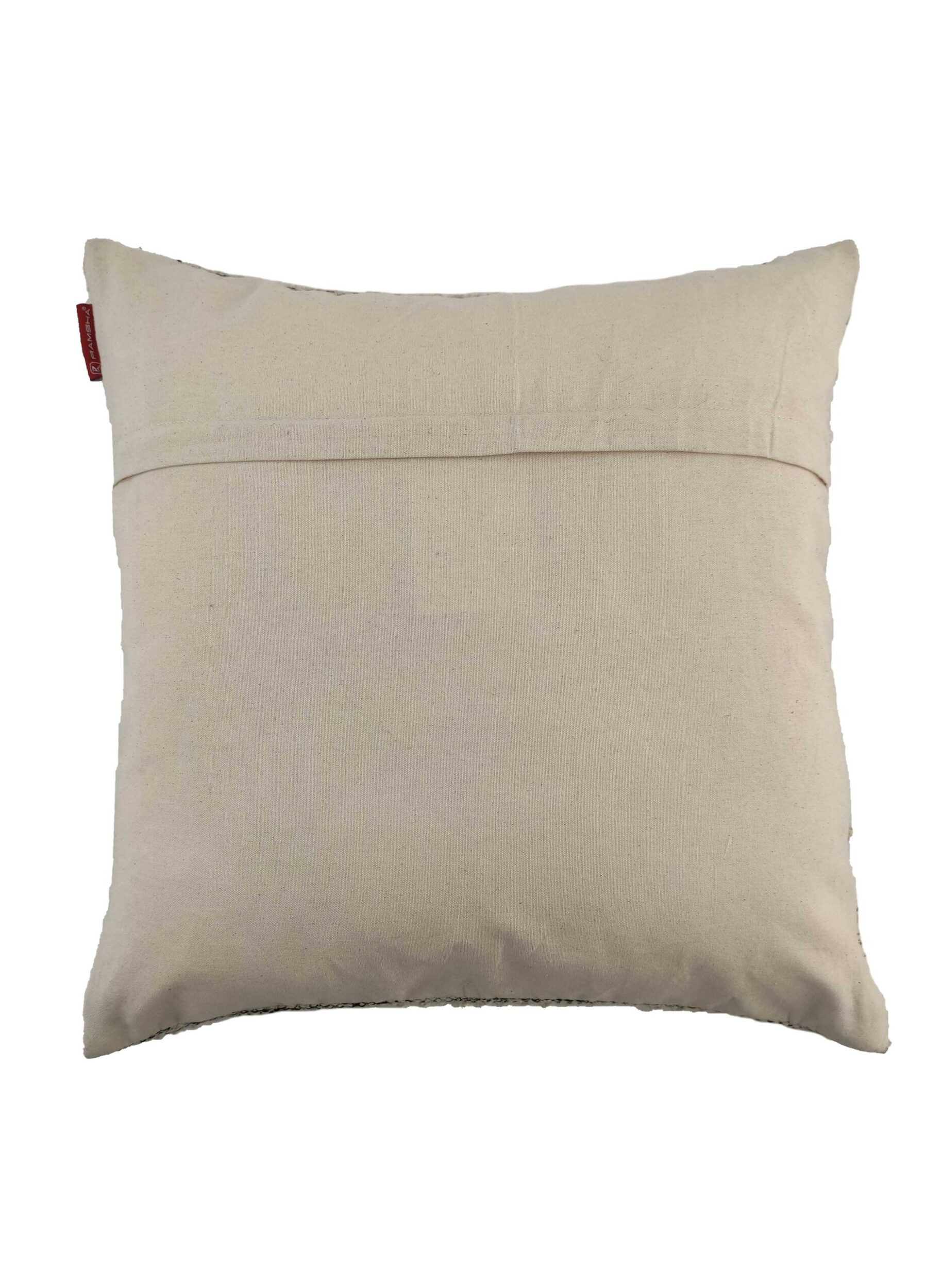IMG_20220124_173627-scaled-1.jpg Natural & Black Handmade Cotton and Wool Cushion with Filler - CS 051 (45x45cm) - Image 3