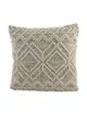 Natural & Black Color Handmade Cotton and Wool Woven Cushion - CS 051 (60x60cm)