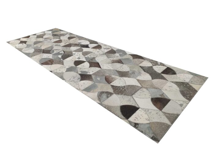 Delightful Modern Grey Color Leather Rug - LR 008 (60x180cm) - Image 4