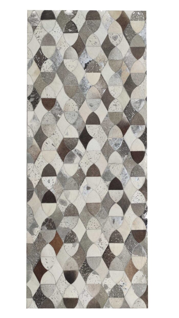 Creative Modern Grey Color Leather Rug - LR 008 (80x200cm)