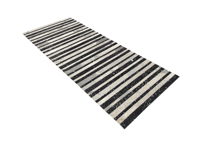 Charming Entryway Grey Leather & Wool Rug - LR 009 (170x240cm) - Image 3