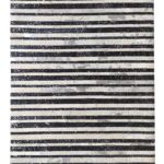 Beautiful Grey Color Entryway Decor Leather & Wool Rug - LR 009 (140x200cm)