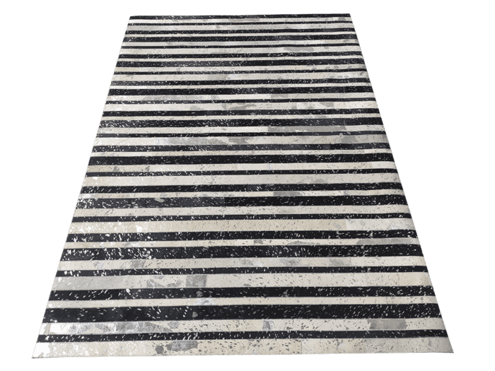 Charming Grey Color Entryway Decor Leather & Wool Rug - LR 009 (200x300cm) - Image 4