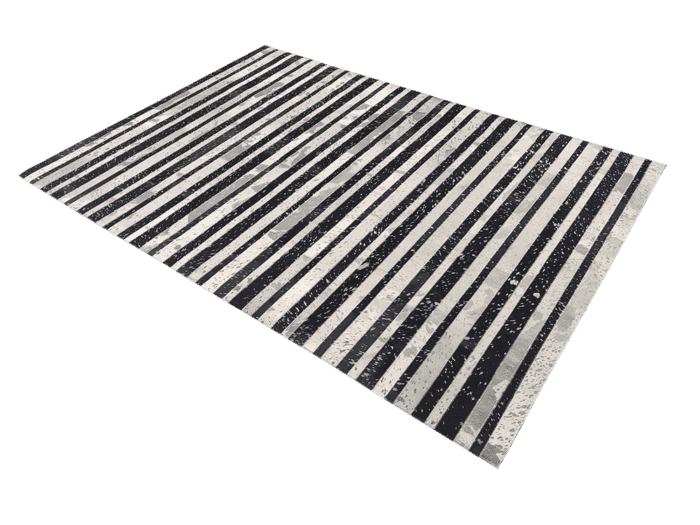 Charming Grey Color Entryway Decor Leather & Wool Rug - LR 009 (200x300cm) - Image 3