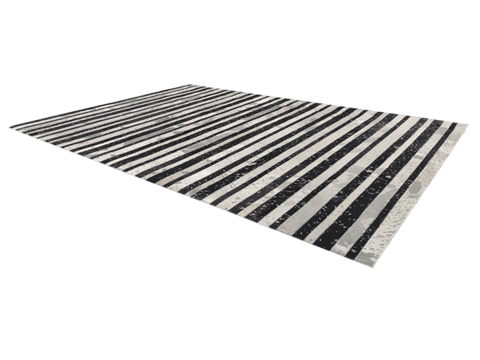 Charming Grey Color Entryway Decor Leather & Wool Rug - LR 009 (200x300cm) - Image 6