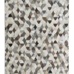 Playroom Modern Area Grey Leather Rug - LR 008 (170x240cm)