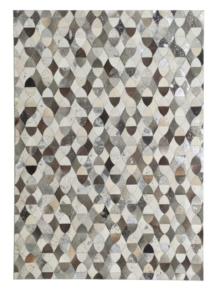 Playroom Modern Area Grey Leather Rug - LR 008 (170x240cm) - Image 1