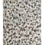 Amazing Grey Color Modern Playroom Leather Rug - LR 008 (200x300cm)