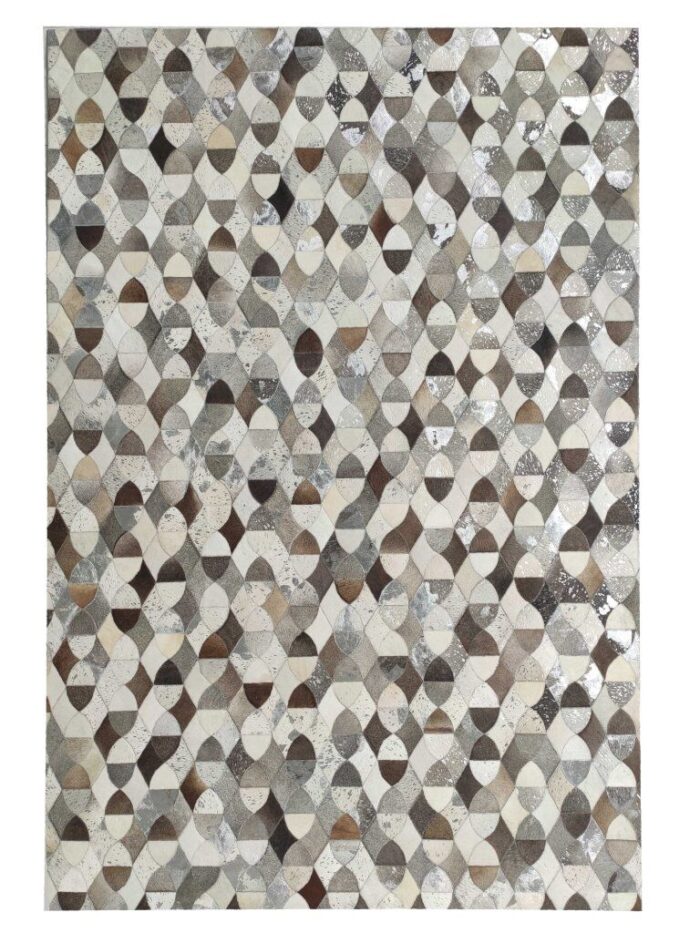 Amazing Grey Color Modern Playroom Leather Rug - LR 008 (200x300cm)