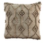 Natural Jute Color Handmade Jute Cushion Woven for Indoor and Outdoor, Cafe, and Party - CS 049 (45x45cm)