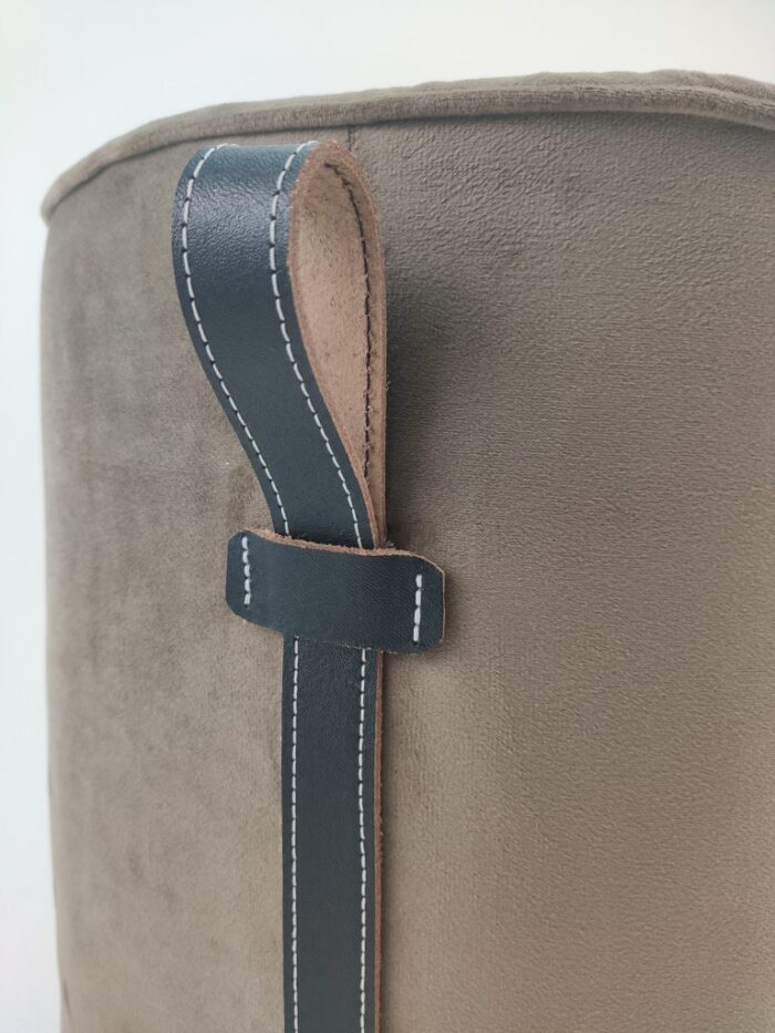 Brown Color Living Room Pouf with Handle - PF 023 (40x40x40cm) - Image 3