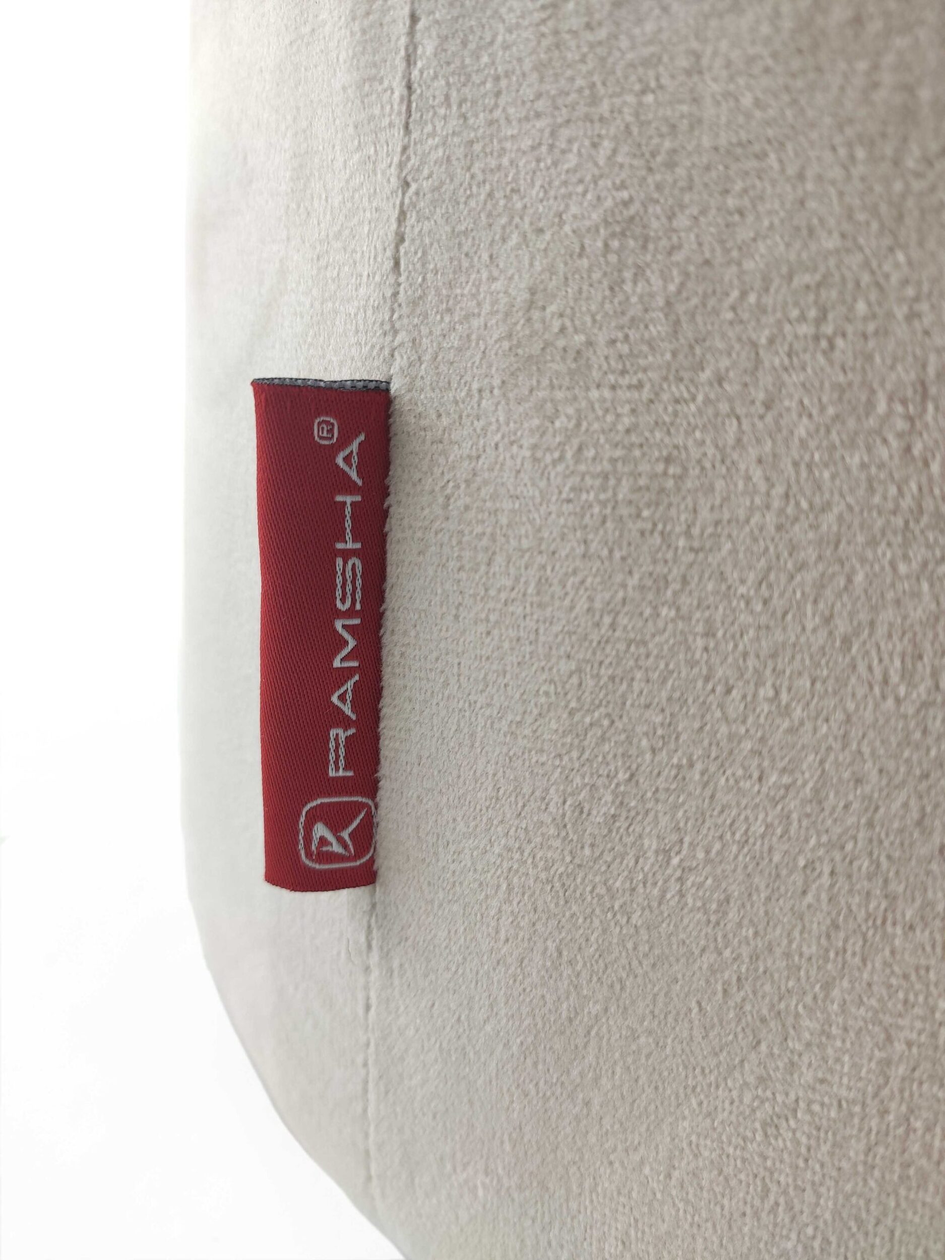 IMG_20220204_103818-scaled-1.jpg Cream Color  Comfort Polyester Pouf with Leather Handle - PF 022 (30x35x35cm) - Image 4