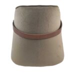 Brown Color Comfort Polyester Pouf with Leather Handle - PF 022 (30x35x35cm)