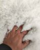 Stylish white shaggy rug MPV 01, 80x200cm, ideal for enhancing entryway decor by Ramsha Home.