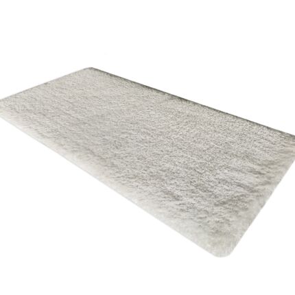 White shaggy rug MPV-01 for entryway decor, 170x240cm, soft and stylish by Ramsha Home.