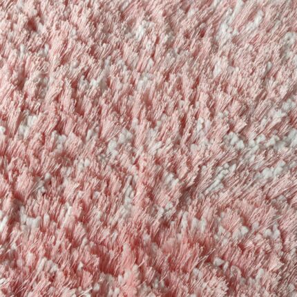 Plush pink modern kids room shaggy rug MPV-06, 60x180cm by Ramsha Home