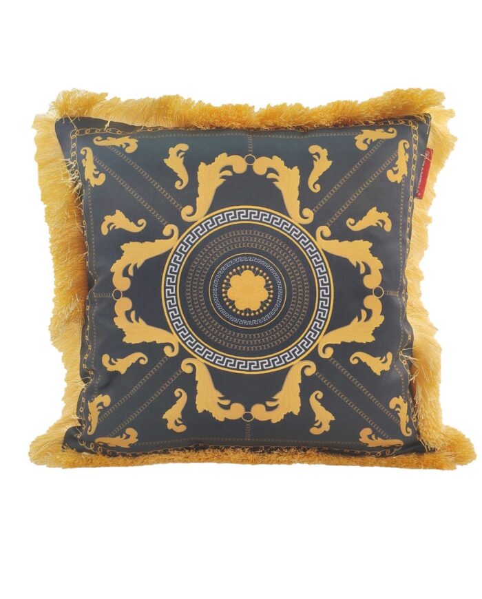 Multi-Color Digital Printed Polyester Cushion with Lace for Couch, Sofa, Bed- CS 067 (45x45cm) - Image 1