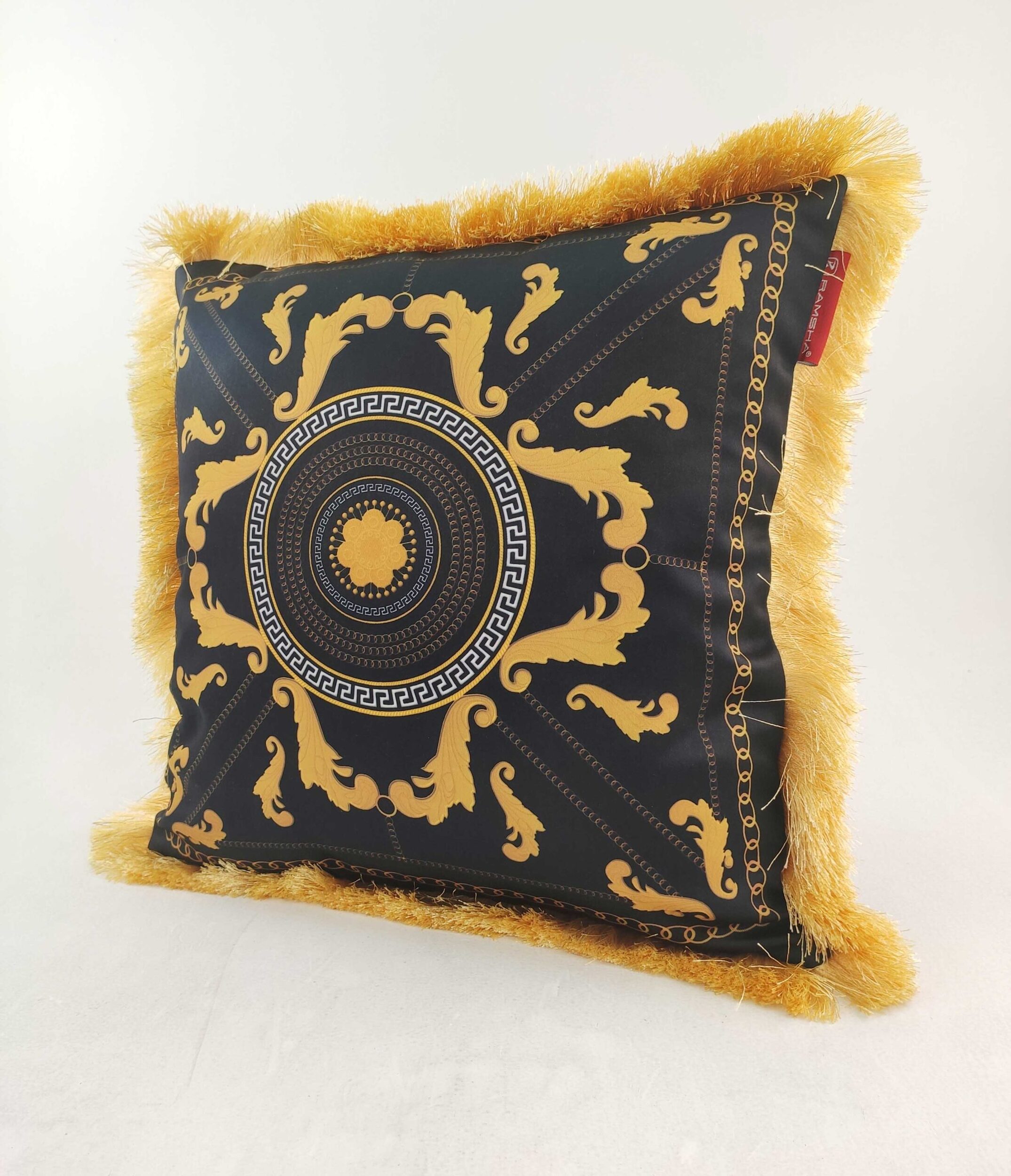 IMG_20220210_124104-scaled-1.jpg Multi-Color Digital Printed Polyester Cushion with Lace for Couch, Sofa, Bed- CS 067 (45x45cm) - Image 2