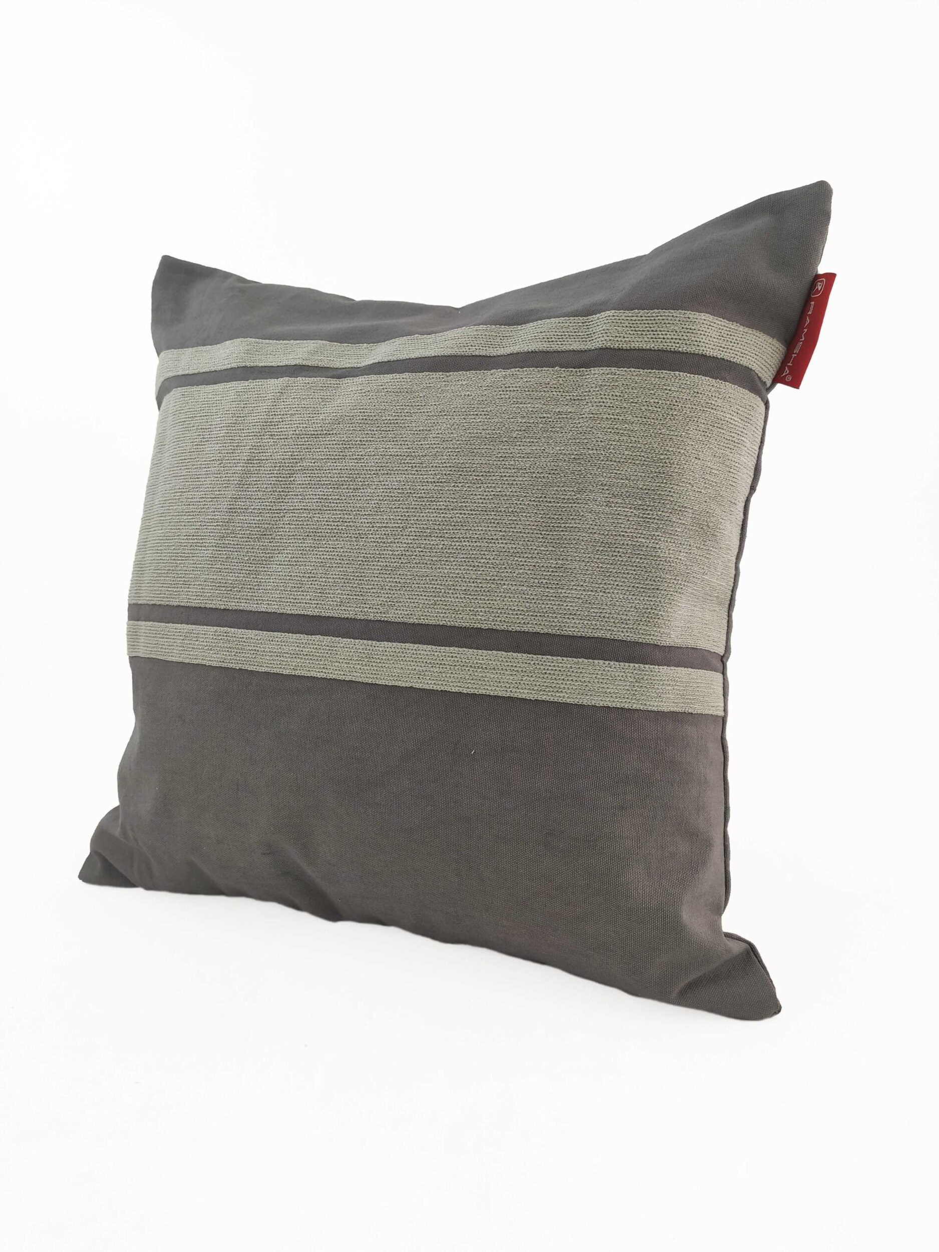 IMG_20220210_130100-scaled-1.jpg Grey Color Cotton Cushion with Filler for Bedroom, Couch, and Car - CS 119 (45x45cm) - Image 2
